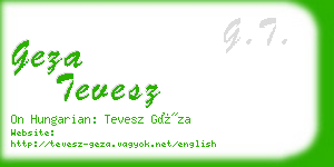 geza tevesz business card